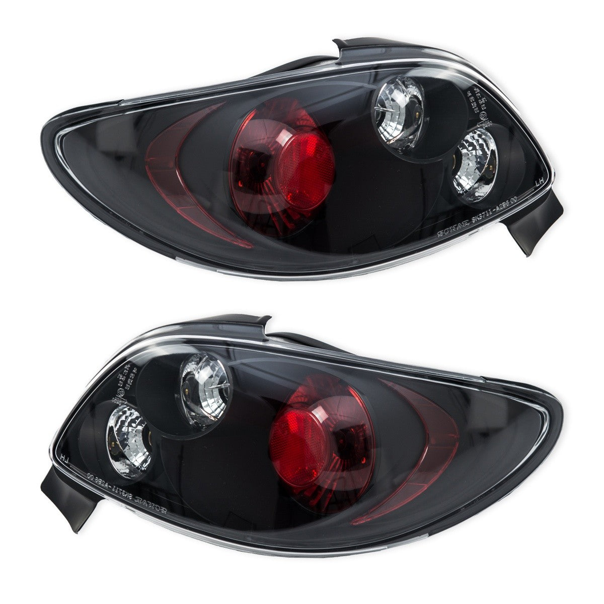 Schwarze Rücklichter passend für Peugeot 206 CC (2D) 1998-2008