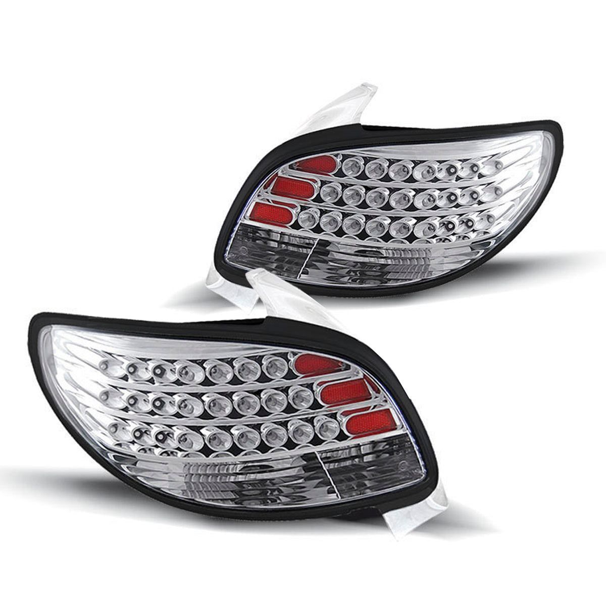 Rücklichter passend für Peugeot 206 10.98- Chrom LED