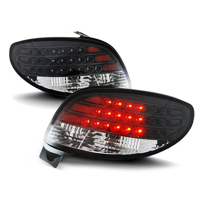 Rücklichter passend für Peugeot 206 10.98- Schwarz LED