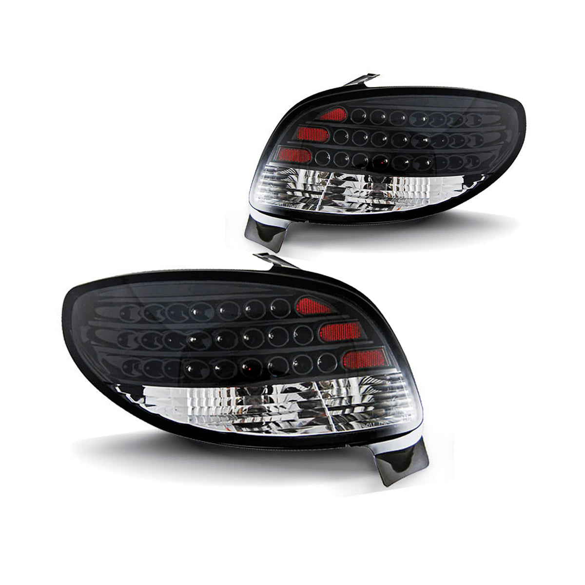 Rücklichter passend für Peugeot 206 10.98- Schwarz LED
