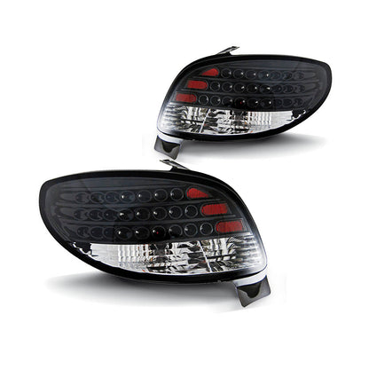 Rücklichter passend für Peugeot 206 10.98- Schwarz LED