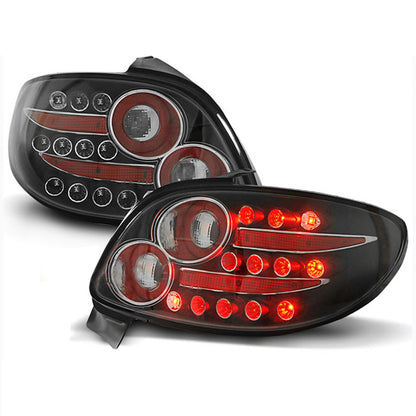 Rücklichter passend für Peugeot 206 10.98- Schwarz LED