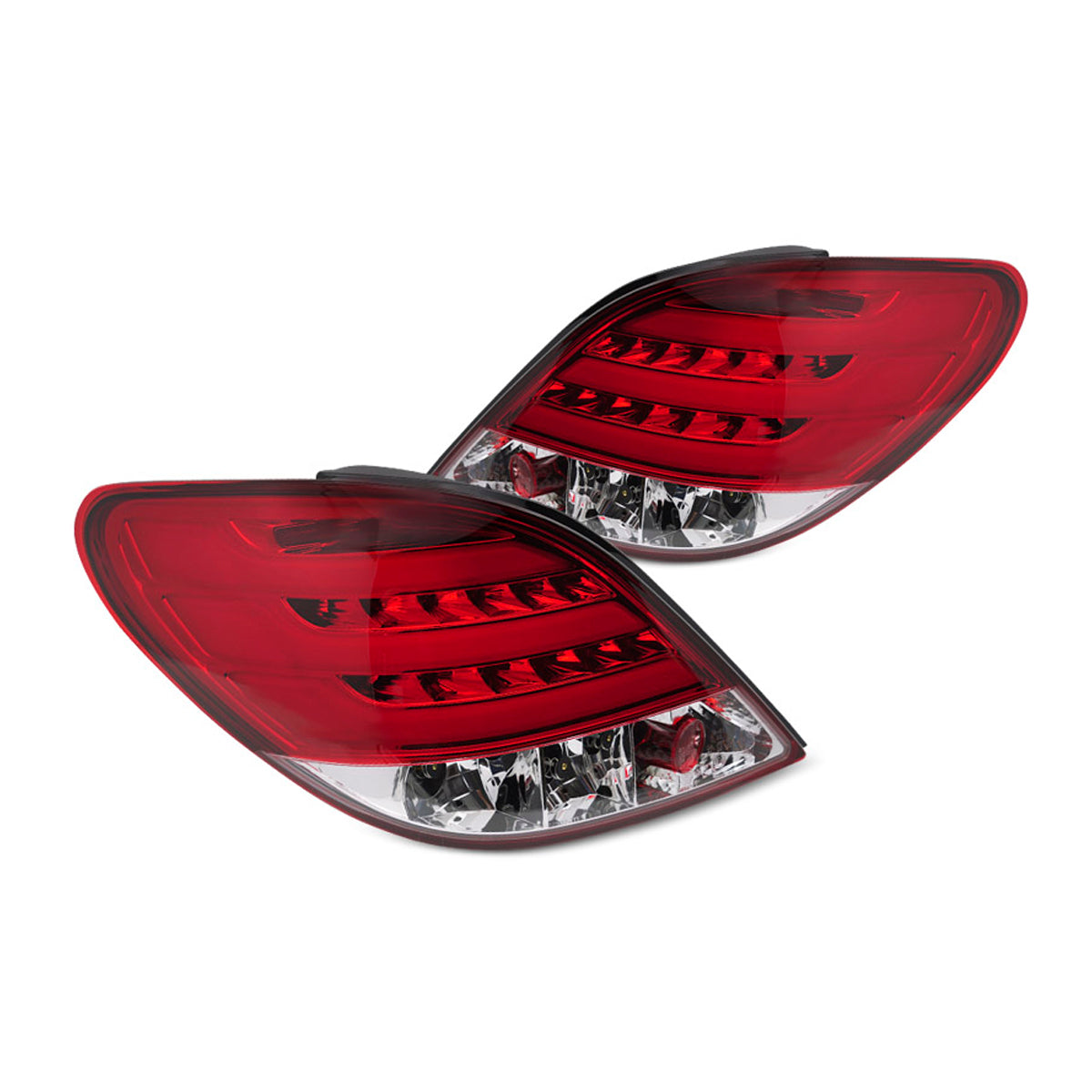 Rücklichter passend für Peugeot 207 3D/5D 05.06-06.09 Rot Weiß LED Leiste