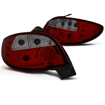 Rücklichter passend für Peugeot 206 10.98- Rot Rauch
