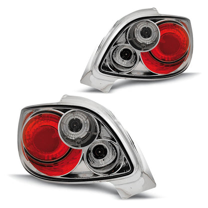Rücklichter passend für Peugeot 206 CC 10.98- Chrom
