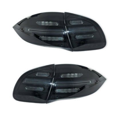 Dynamische LED Rücklichter Schwarz Rauch passend für Porsche Cayenne 92A 2011-2014