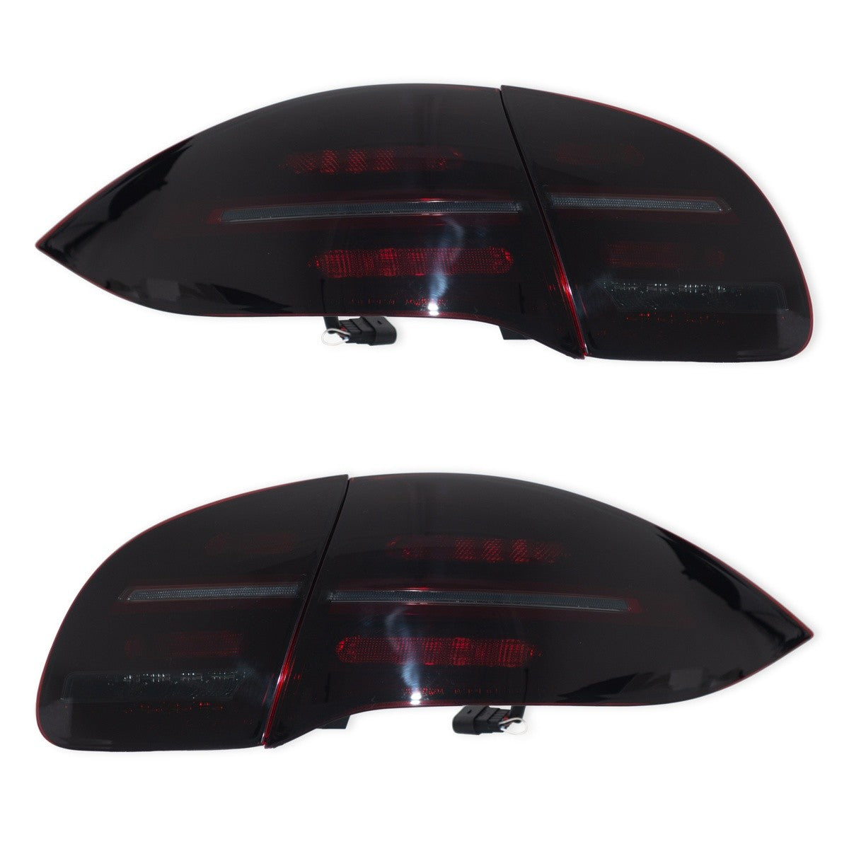 Dynamische LED Rücklichter Schwarz Rot Rauch passend für Porsche Cayenne 2011-2014