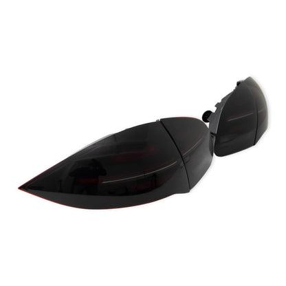 Dynamische LED Rücklichter Schwarz Rot Rauch passend für Porsche Cayenne 2011-2014
