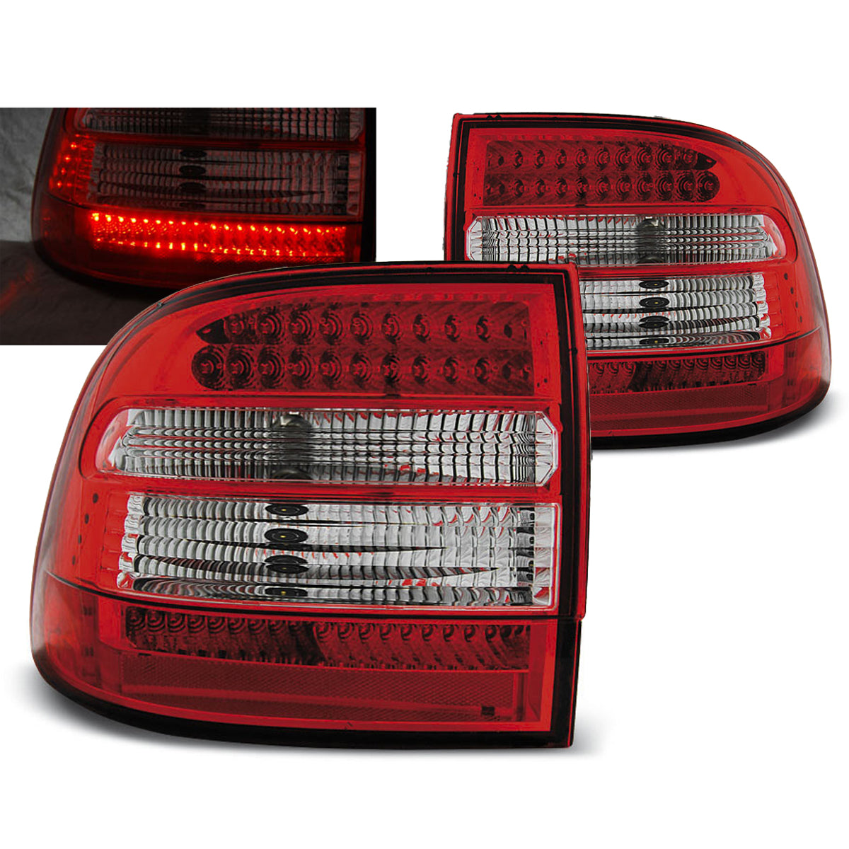 LED Rücklichter Rot Weiß passend für Porsche Cayenne 02-06