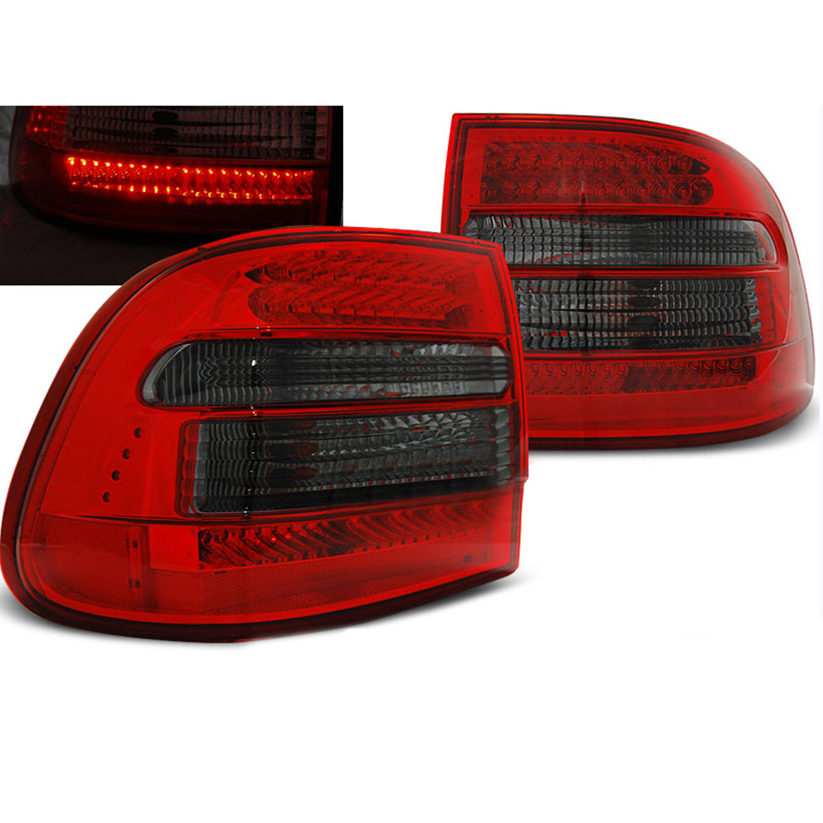 LED Rücklichter Rot Rauch passend für Porsche Cayenne 02-06