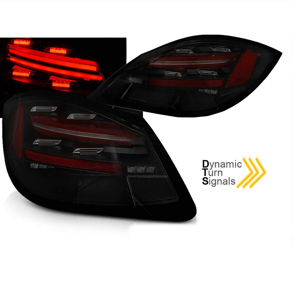 LED Bar Rücklichter Schwarz Rauch SEQ passend für Porsche Boxster / Cayman 987 09-12