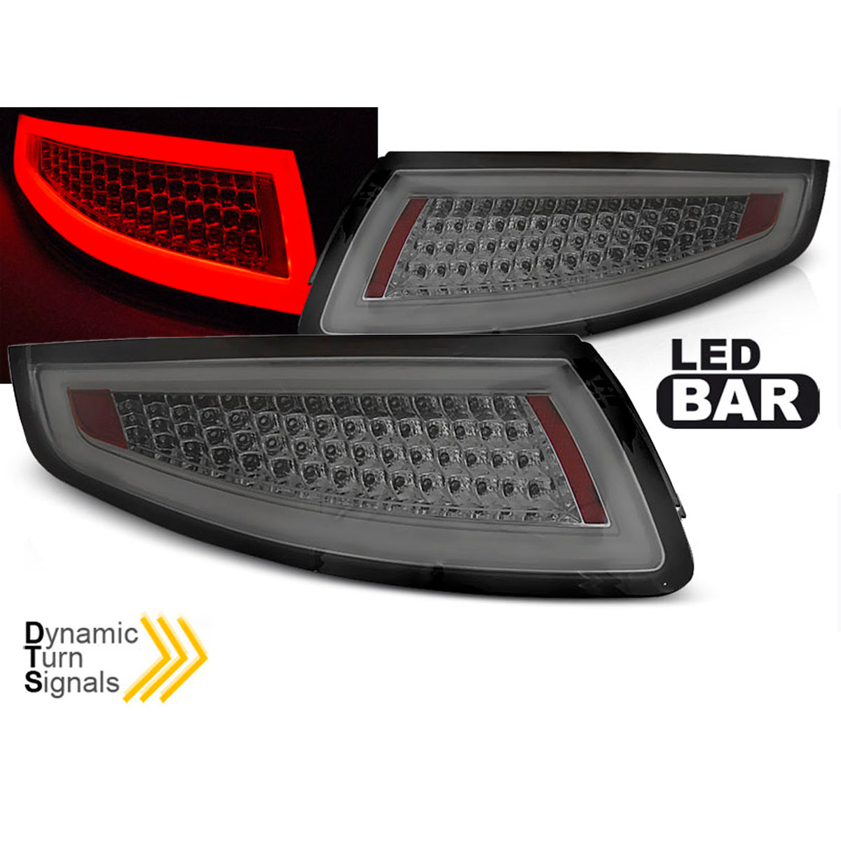 LED Bar Rücklichter Rauch SEQ passend für Porsche 911 997 04-09