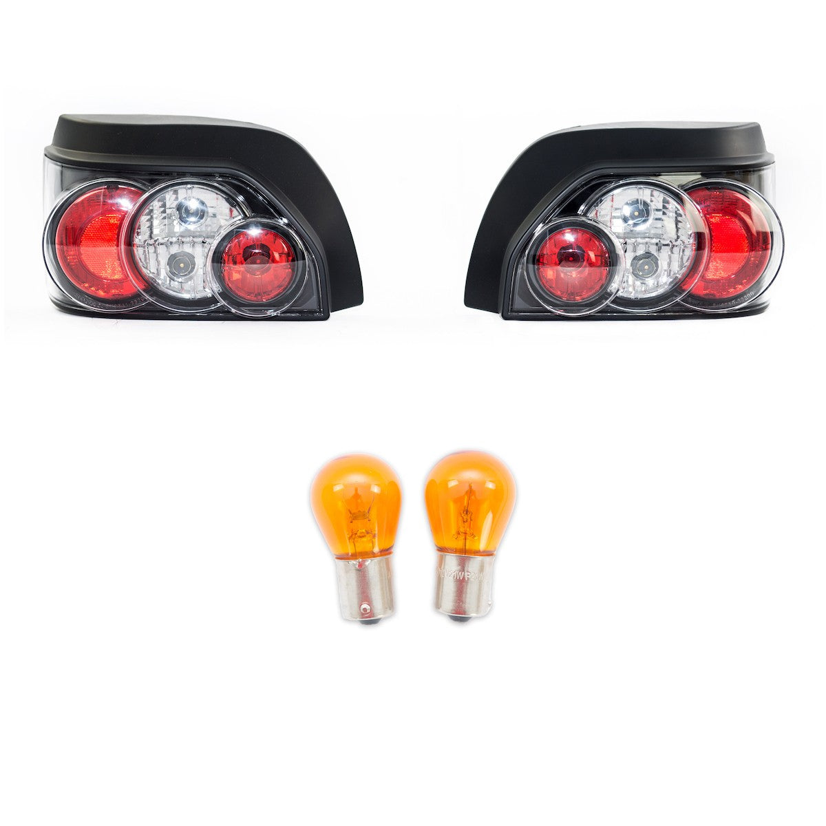 Rücklichter Schwarz passend für Renault Clio I 1990-1996
