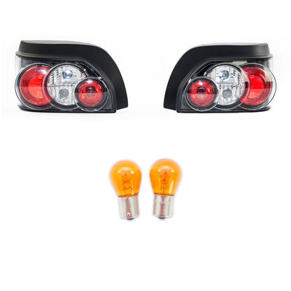 Rücklichter Schwarz passend für Renault Clio I 1990-1996