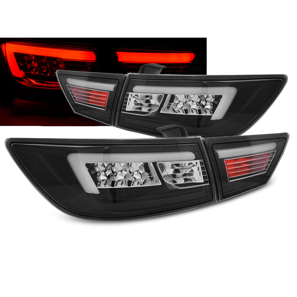 Rücklichter passend für Renault Clio IV 13-16 HB LED Leiste Schwarz