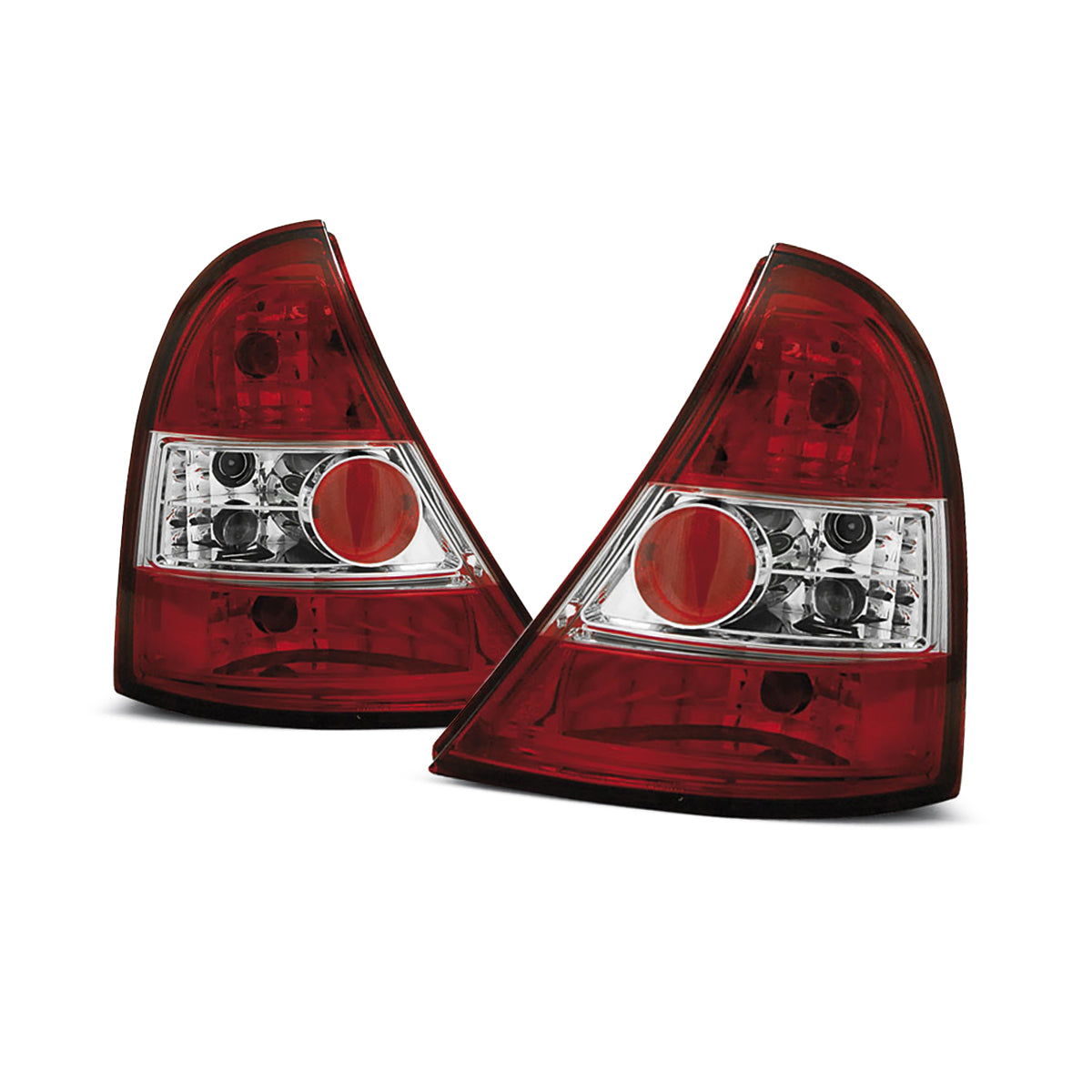 Rücklichter passend für Renault Clio II 09.98-05.01 Rot Weiß