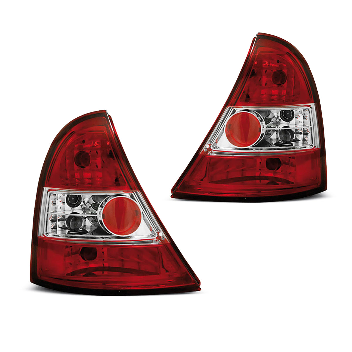 Rücklichter passend für Renault Clio II 09.98-05.01 Rot Weiß