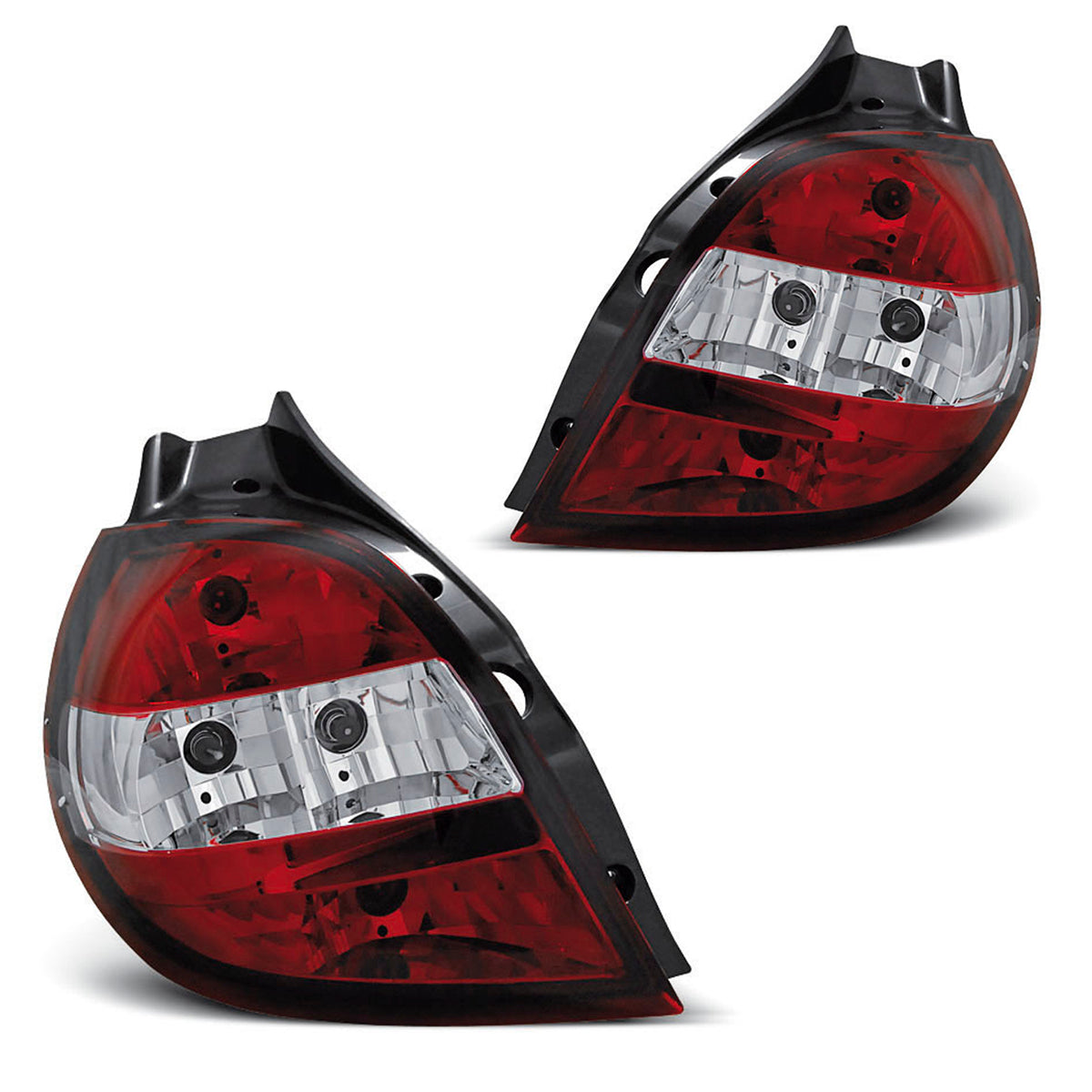 Rücklichter passend für Renault Clio 3 09.05-04.09 Rot Weiß