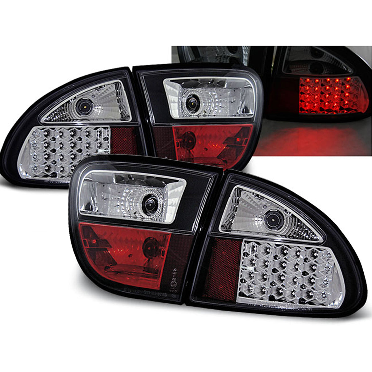 LED Rücklichter Schwarz passend für Seat Leon 04.99-08.04