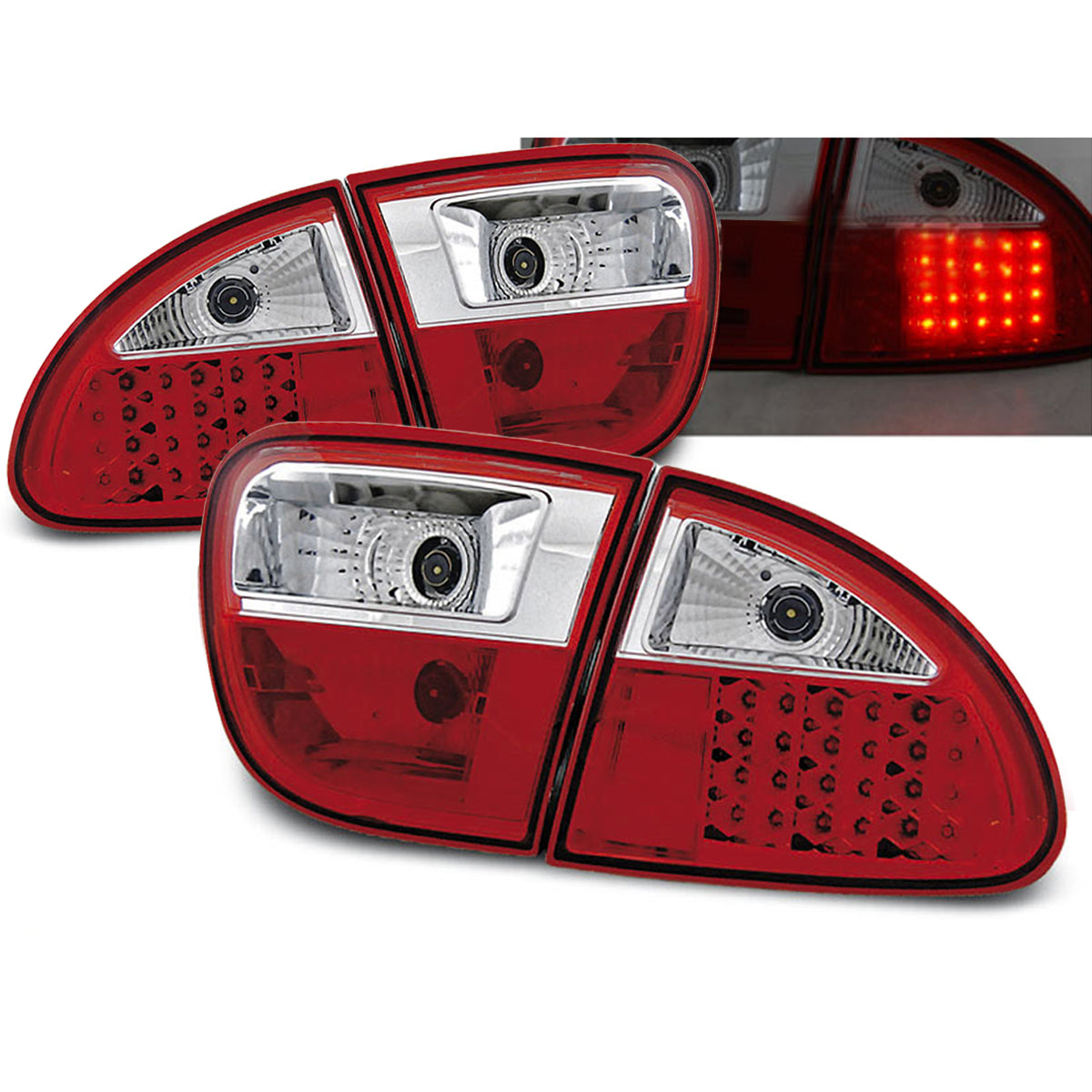 LED Rücklichter Rot Weiß passend für Seat Leon 04.99-08.04