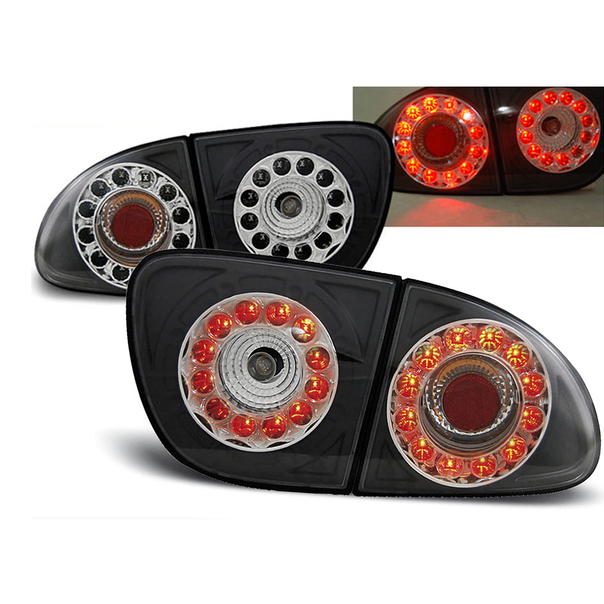 LED Rücklichter Schwarz passend für Seat Leon 04.99-08.04