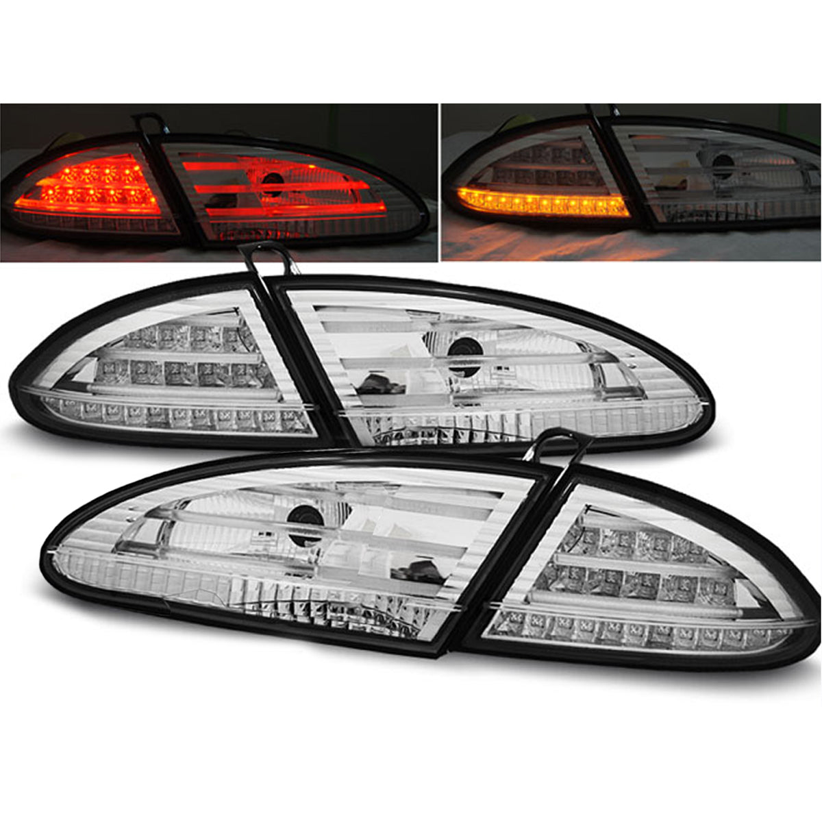 LED Rücklichter Chrom passend für Seat Leon 06.05-09