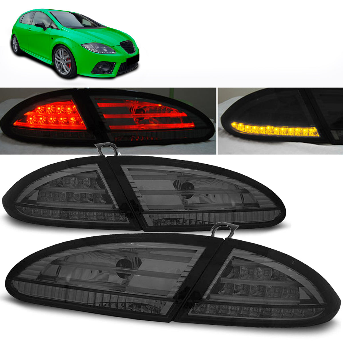 LED Rücklichter Rauch passend für Seat Leon 06.05-09