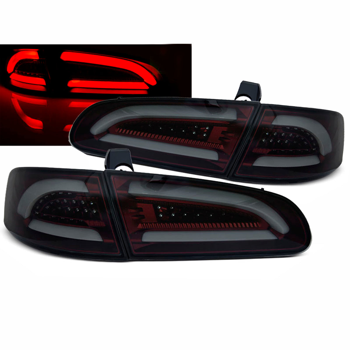 LED Leisten Rücklichter Rot Rauch passend für Seat Ibiza 04.02 -08