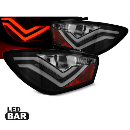 LED Leisten Rücklichter Schwarz passend für Seat Ibiza 6J 3D 06.08-12