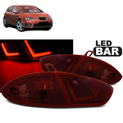 LED Leistenrücklichter Rot Rauch passend für Seat Leon 03.09-12