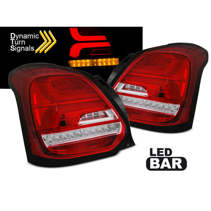 Rücklichter Suzuki Swift VI 17- Rot Weiß LED Sequenz