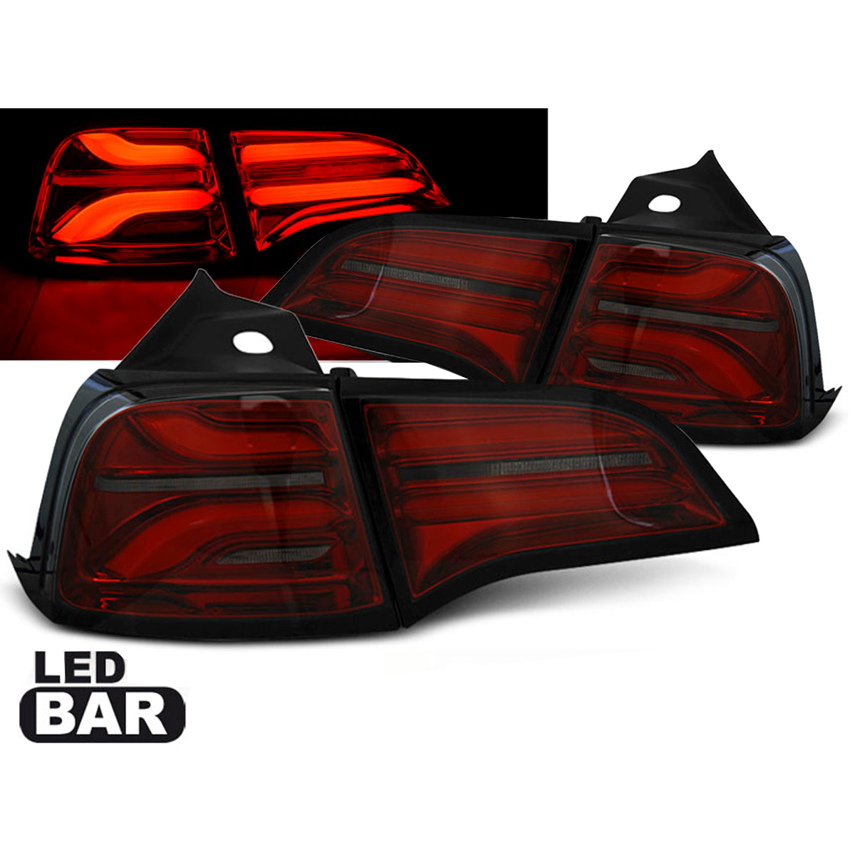 LED BAR Rücklichter Rot Rauch passend für Tesla Model 3 17-/ Model Y