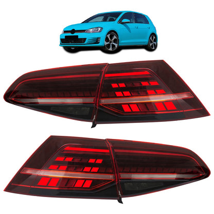 Voll-LED Dynamische rote Rücklichter passend für VW Golf 7/7.5 2012-2020