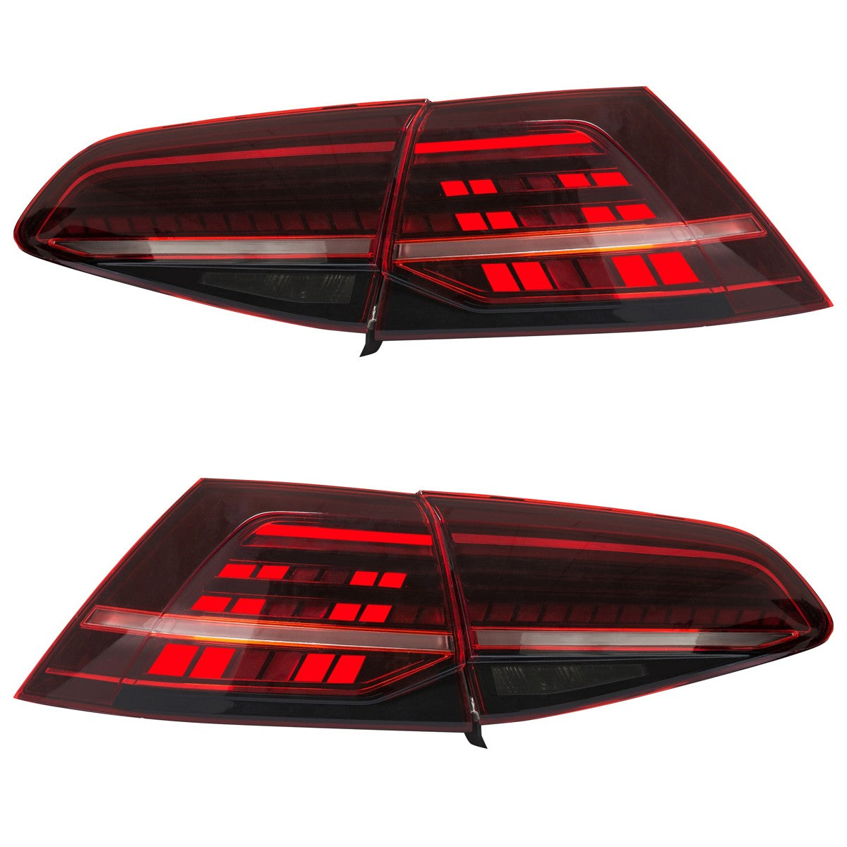 Voll-LED Dynamische rote Rücklichter passend für VW Golf 7/7.5 2012-2020
