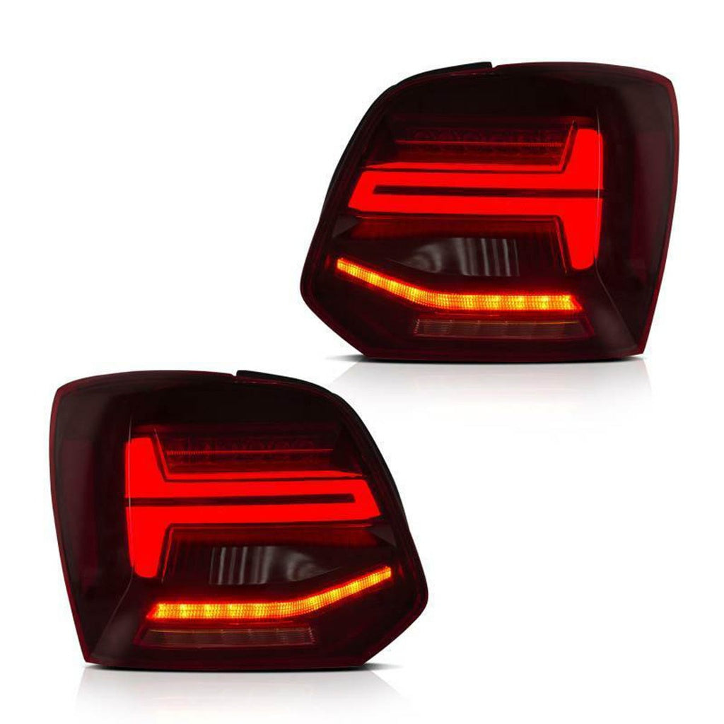Heckleuchten Full LED Dynamisch Rot Klar passend für VW POLO 6R Vor-Facelift 2009-2014