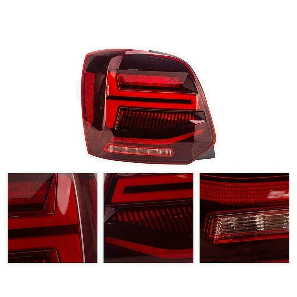 Heckleuchten Full LED Dynamisch Rot Klar passend für VW POLO 6R Vor-Facelift 2009-2014