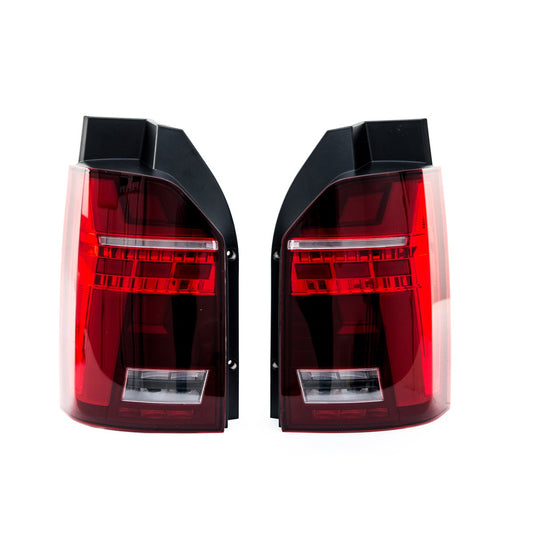 LED Rot/Klar Rücklichter mit Adapter passend für VW T6 2015-2019