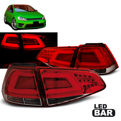 LED BAR Rücklichter Rot Weiß passend für VW Golf 7 13-17