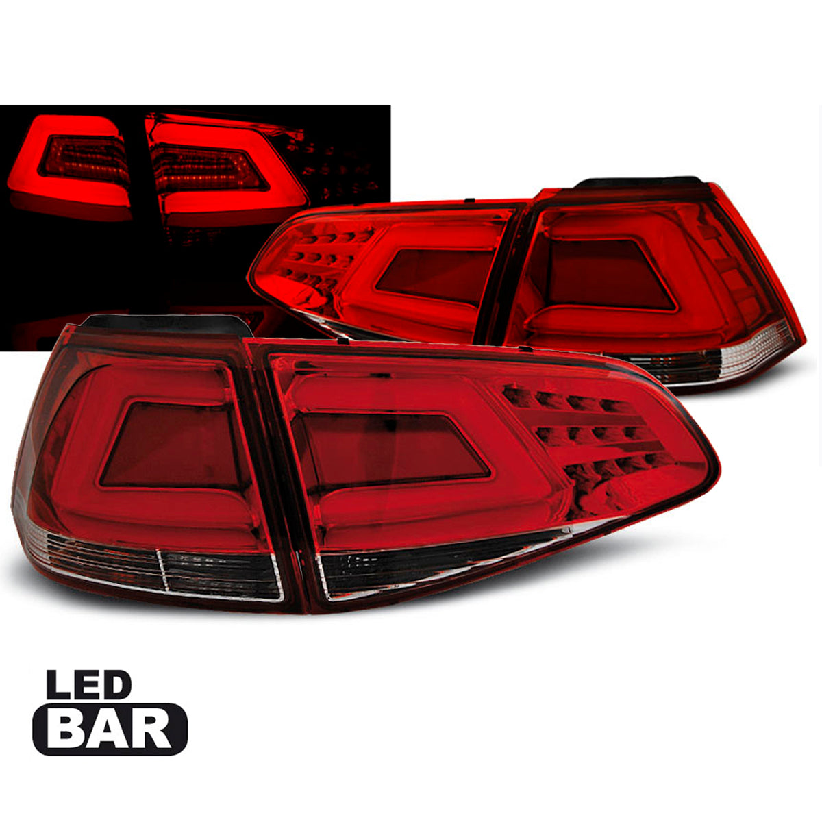 LED BAR Rücklichter Rot Weiß passend für VW Golf 7 13-17