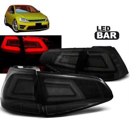 LED BAR Rücklichter Rauch Schwarz passend für VW Golf 7 13-17