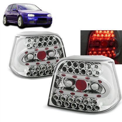 LED Rücklichter Chrom passend für VW Golf 4 09.97-09.03