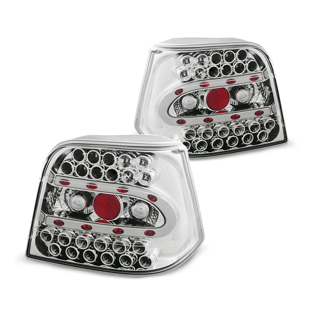 LED Rücklichter Chrom passend für VW Golf 4 09.97-09.03