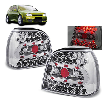 LED Rücklichter Chrom passend für VW Golf 3 09.91-08.97