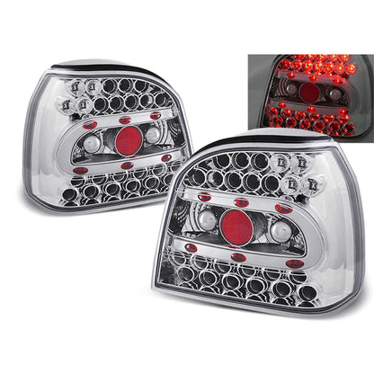 LED Rücklichter Chrom passend für VW Golf 3 09.91-08.97