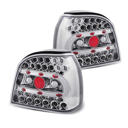 LED Rücklichter Chrom passend für VW Golf 3 09.91-08.97