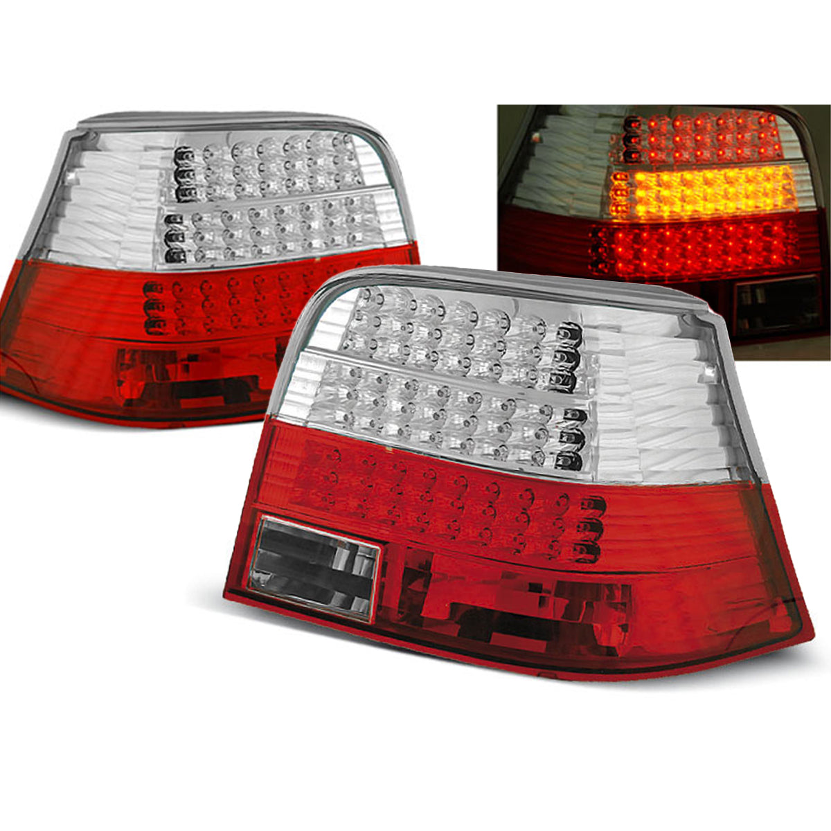 LED Rücklichter Rot Weiß passend für VW Golf 4 09.97-09.03