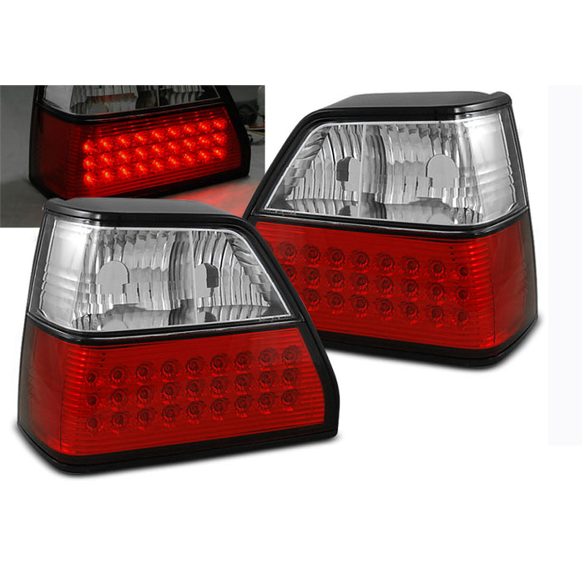 LED Rücklichter Rot Weiß passend für VW Golf 2 08.83-08.91