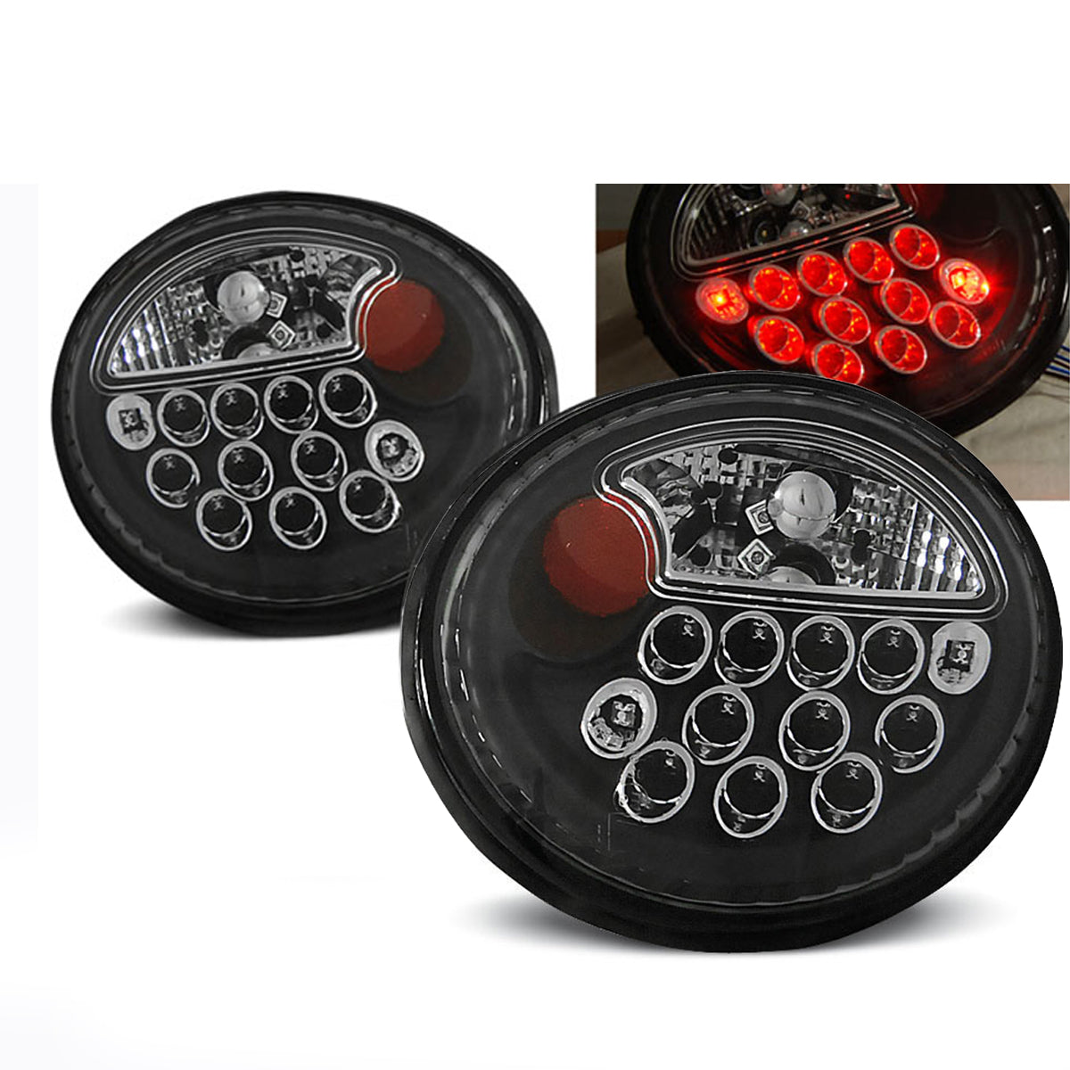 LED Rücklichter Schwarz passend für VW New Beetle 10.98-05.05