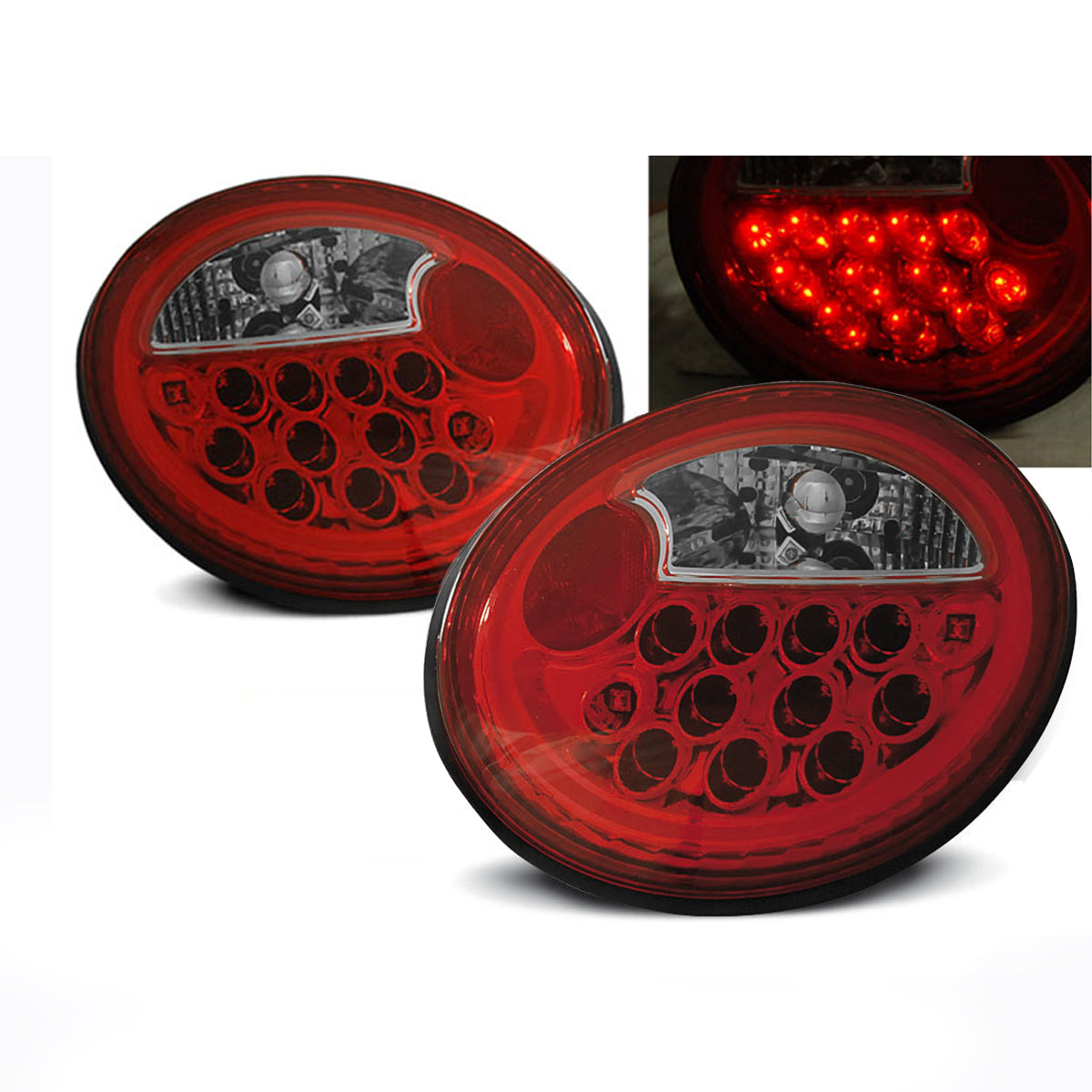 LED Rücklichter Rot Weiß passend für VW New Beetle 10.98-05.05