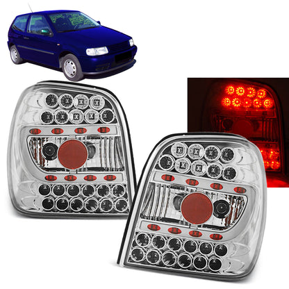 LED Rücklichter Chrom passend für VW POLO 6N 10.94-09.99